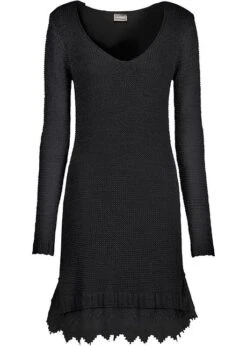 Rainbow Robe En Maille Avec Volants En Dentelle