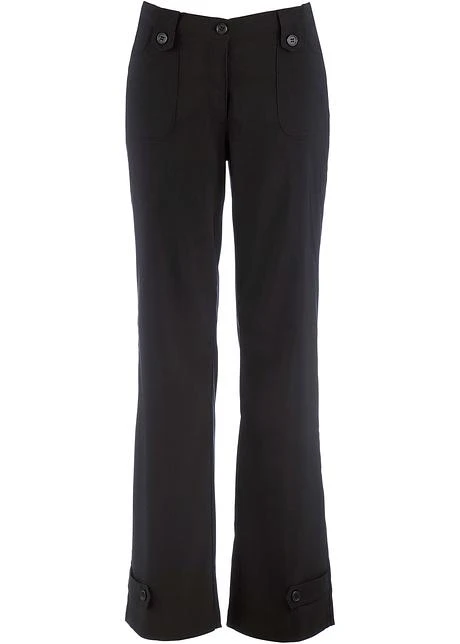 Pantalon Extensible En Bengaline Avec Taille Réglable, Straight 3 Pantalon Extensible En Bengaline Avec Taille Réglable, Straight