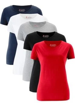 Lot De 5 Tee-shirts Col Rond, Manches Courtes 29 Lot De 5 Tee-shirts Col Rond, Manches Courtes -Venus Mode Winkel 15012726 8Oldbd5m