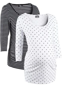 Lot De 2 T-shirts De Grossesse En Coton, Imprimé Et Manches 3/4 -Venus Mode Winkel 15125063 DzrSZIwc