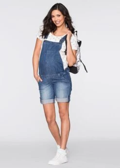 Salopette-short De Grossesse En Jean -Venus Mode Winkel 16029796 LRct9l4P