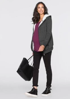 Sweat Zippé De Grossesse Et De Portage, Intérieur Douillet -Venus Mode Winkel 16172706 Rm5l2bZs