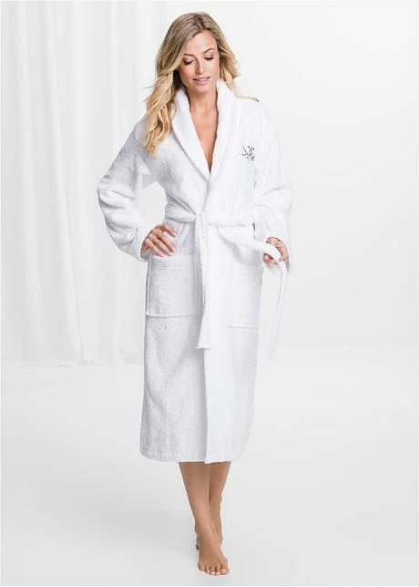 Peignoir De Bain En éponge De Coton 4 Peignoir De Bain En éponge De Coton - Afbeelding 2