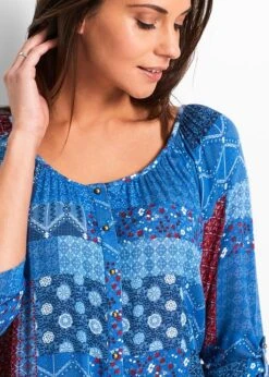 Blouse-tunique Froissée à Manches Longues -Venus Mode Winkel 16256305 azY31wDT