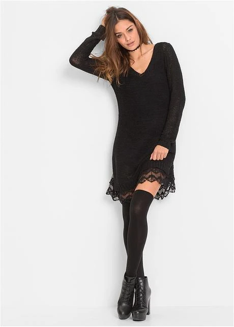 Rainbow Robe En Maille Avec Volants En Dentelle 4 Rainbow Robe En Maille Avec Volants En Dentelle - Afbeelding 2