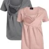Lot De 2 T-shirts De Grossesse Et D'allaitement 2 Lot De 2 T-shirts De Grossesse Et D'allaitement -Venus Mode Winkel 17051949 TwQkBwTq