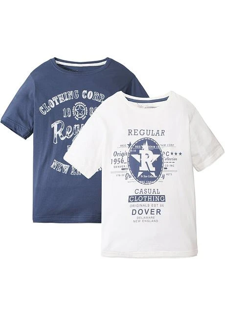 Lot De 2 T-shirts Garçon En Coton 3 Lot De 2 T-shirts Garçon En Coton