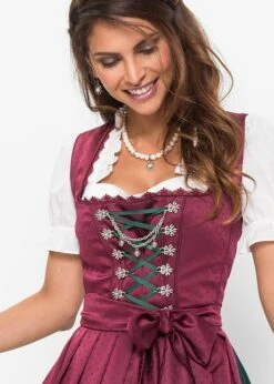 Dirndl à Tablier Satin Brodé (Ens. 2 Pces.) -Venus Mode Winkel 17158282 nbC11Jck