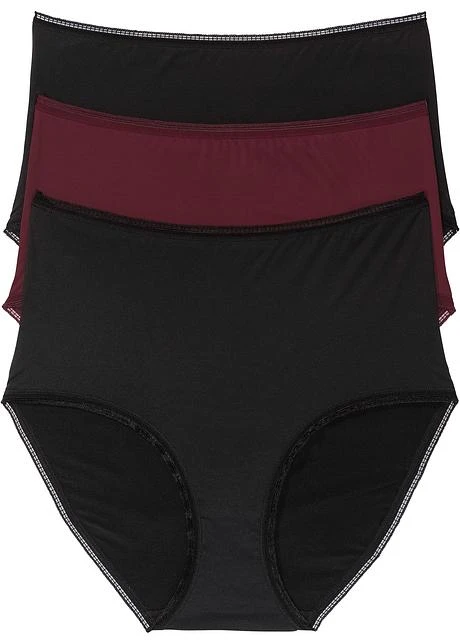 Lot De 3 Slips Taille Haute Microfibre 3 Lot De 3 Slips Taille Haute Microfibre