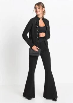 Rainbow Pantalon à Jambes évasées En Punto Di Roma -Venus Mode Winkel 17236249 34t543Pt