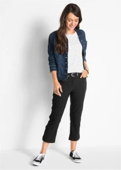 Pantalon 7/8 Fendu En Bengaline Avec Taille Confortable -Venus Mode Winkel 17287871 b4IaCxwl