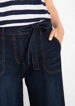 Jean 7/8 Taille Haute à Ceinture Nouée, Loose Fit -Venus Mode Winkel 18013878 37w7iDZx