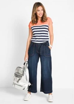 Jean 7/8 Taille Haute à Ceinture Nouée, Loose Fit -Venus Mode Winkel 18013883 tg6zqW4t