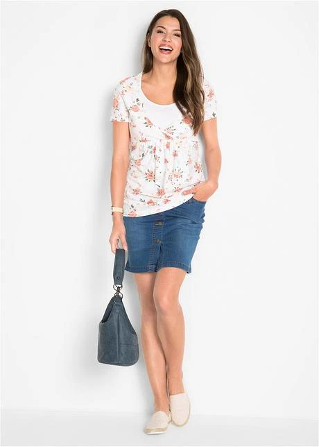 T-shirt De Grossesse Avec Fonction Allaitement 6 T-shirt De Grossesse Avec Fonction Allaitement - Afbeelding 4