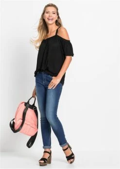 Rainbow T-shirt à épaules Dénudées Avec Galon En Dentelle -Venus Mode Winkel 18041474 uF0Go4zG