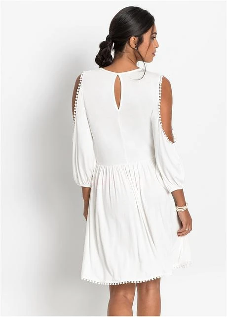 Robe Jersey à Découpes Et Détail Dentelle 5 Robe Jersey à Découpes Et Détail Dentelle - Afbeelding 3