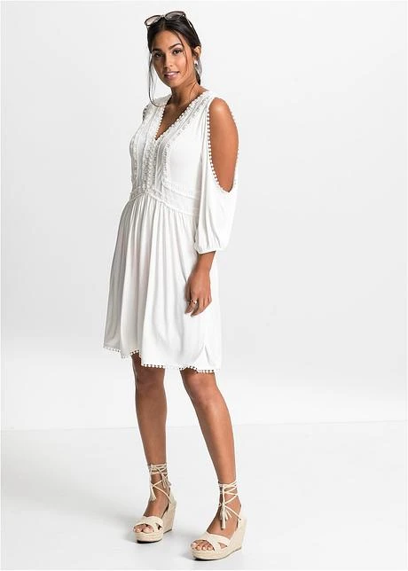 Robe Jersey à Découpes Et Détail Dentelle 6 Robe Jersey à Découpes Et Détail Dentelle - Afbeelding 4