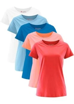 Lot De 5 Tee-shirts Col Rond, Manches Courtes 25 Lot De 5 Tee-shirts Col Rond, Manches Courtes -Venus Mode Winkel 18059863 nok4y6ts