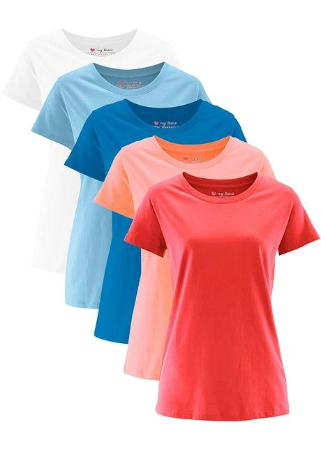 Lot De 5 Tee-shirts Col Rond, Manches Courtes 10 Lot De 5 Tee-shirts Col Rond, Manches Courtes - Afbeelding 8