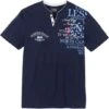 T-shirt Col Henley à Imprimé, Manches Courtes -Venus Mode Winkel 18061226 7JOaRuuj