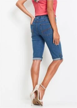 Bermuda En Jean Avec Taille Entièrement élastiquée -Venus Mode Winkel 18112053 LjibLmof