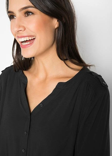 Blouse-tunique En Viscose, Col V Et Manches Longues 8 Blouse-tunique En Viscose, Col V Et Manches Longues - Afbeelding 6