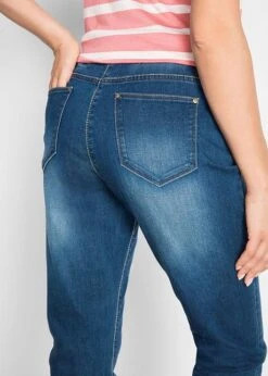 Jean Boyfriend Extensible à Empiècement Taille Côtelé -Venus Mode Winkel 18186245 HCTf8xXg