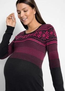 Robe De Grossesse En Maille à Motif Norvégien -Venus Mode Winkel 18281044 1HevEKQw