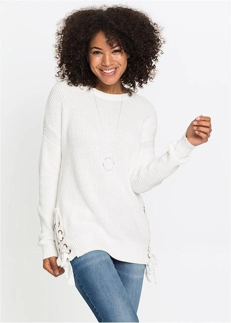 Pull En Coton à Laçage, Oversize 4 Pull En Coton à Laçage, Oversize - Afbeelding 2