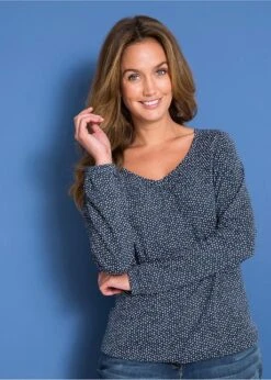 T-shirt Coton, Manches Longues -Venus Mode Winkel 18312201 lZ3PKAdW