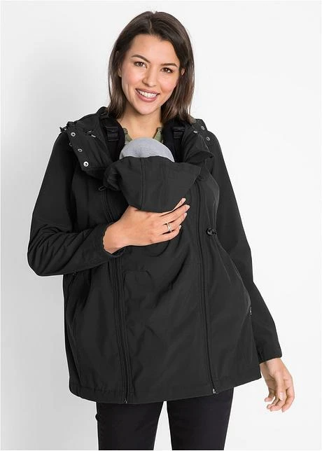 Veste Softshell De Grossesse Et De Portage, Taille Ajustable 4 Veste Softshell De Grossesse Et De Portage, Taille Ajustable - Afbeelding 2