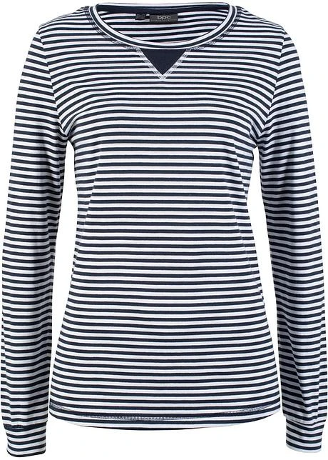 T-shirt Coton Rayé, Manches Longues 3 T-shirt Coton Rayé, Manches Longues