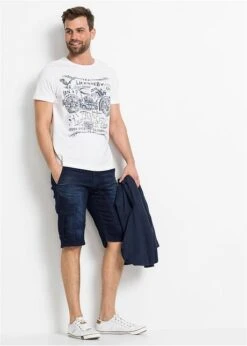 Bermuda En Molleton Aspect Jean, Regular Fit -Venus Mode Winkel 19065823 neb3MFFu