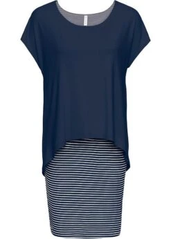 Rainbow Robe En Jersey Avec Jupe Rayée