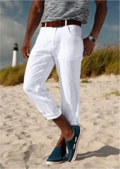 Pantalon Lin Regular Fit, Longueur Modulable 16 Pantalon Lin Regular Fit, Longueur Modulable -Venus Mode Winkel 19103761 nXQ3Vlfk