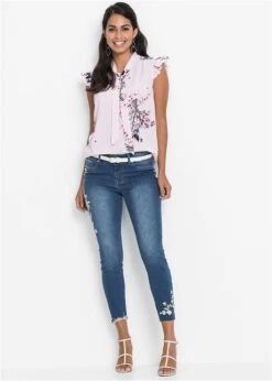 Blouse Imprimée Sans Manches à Lavallière -Venus Mode Winkel 19104903 IVROT2AY