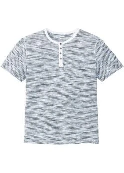 T-shirt Ă Col Henley, Manches Courtes