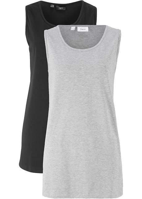 Lot De 2 Débardeurs Longs Basiques 3 Lot De 2 Débardeurs Longs Basiques