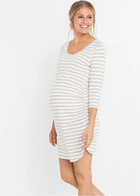 Chemise De Nuit D'allaitement Coton 5 Chemise De Nuit D'allaitement Coton - Afbeelding 3