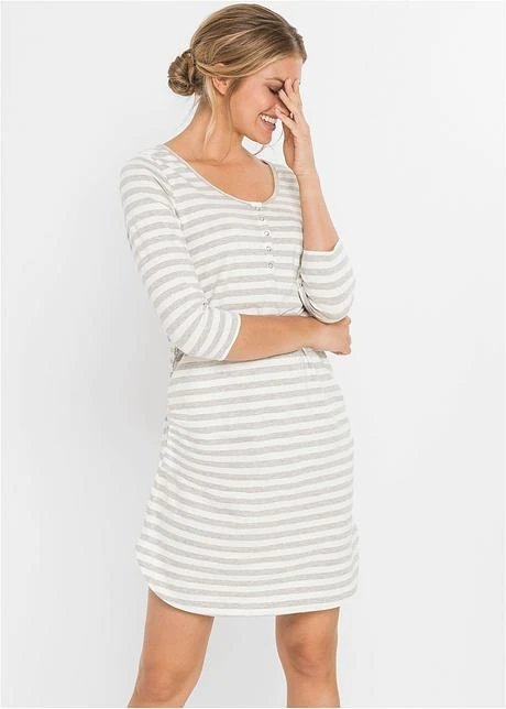 Chemise De Nuit D'allaitement Coton 4 Chemise De Nuit D'allaitement Coton - Afbeelding 2