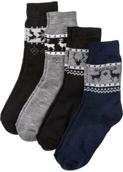 Lot De 4 Paires De Chaussettes Thermo Mixtes