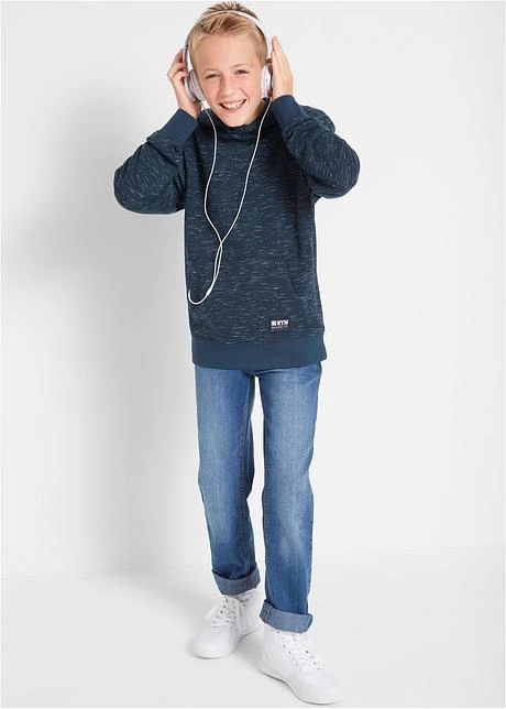 Sweat-shirt Garçon à Capuche, Chiné 6 Sweat-shirt Garçon à Capuche, Chiné - Afbeelding 4