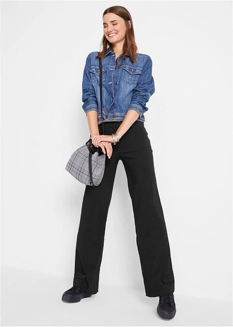 Pantalon Extensible En Bengaline Avec Taille Réglable, Straight 6 Pantalon Extensible En Bengaline Avec Taille Réglable, Straight - Afbeelding 4