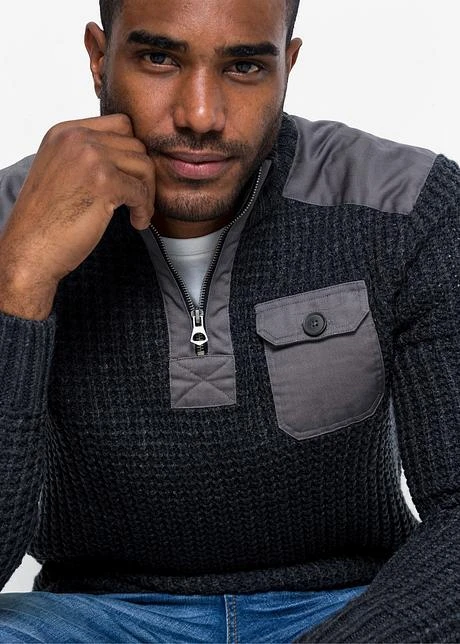 Pull Camionneur Avec Empiècement En Tissu 8 Pull Camionneur Avec Empiècement En Tissu - Afbeelding 6