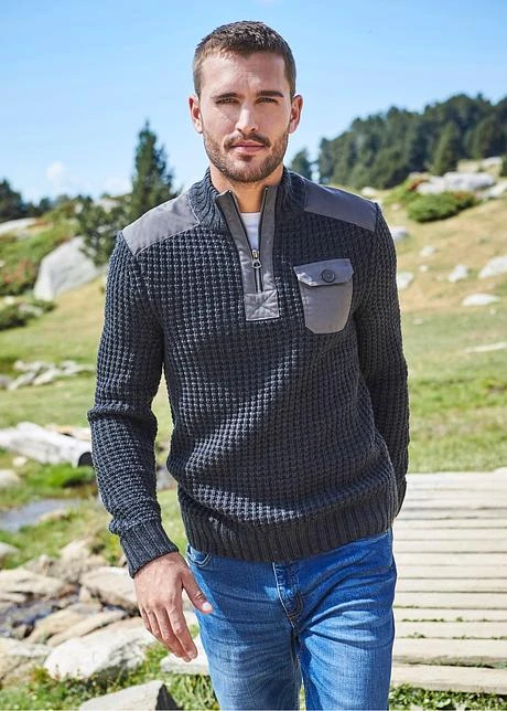 Pull Camionneur Avec Empiècement En Tissu 9 Pull Camionneur Avec Empiècement En Tissu - Afbeelding 7