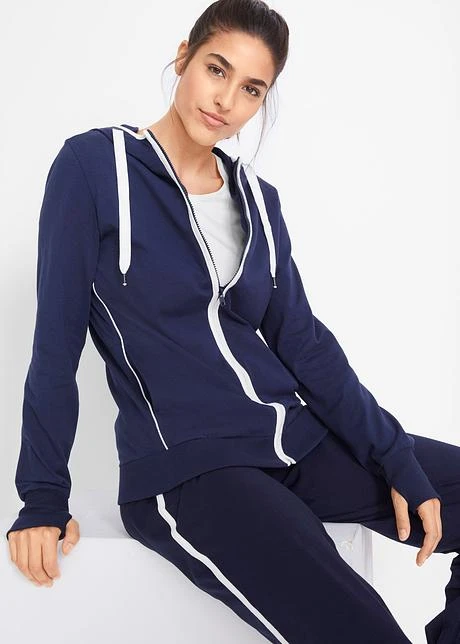 Veste Sweat Extensible En Coton 4 Veste Sweat Extensible En Coton - Afbeelding 2