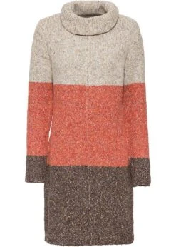 Robe En Maille à Col Roulé