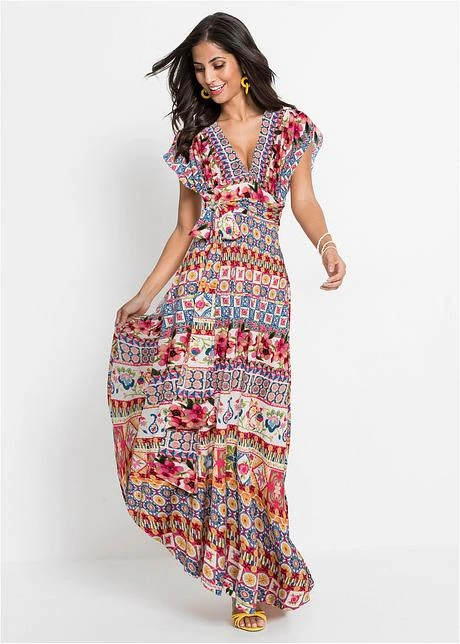 Robe Longue Avec Lien à Nouer En Taille Courte 6 Robe Longue Avec Lien à Nouer En Taille Courte - Afbeelding 4