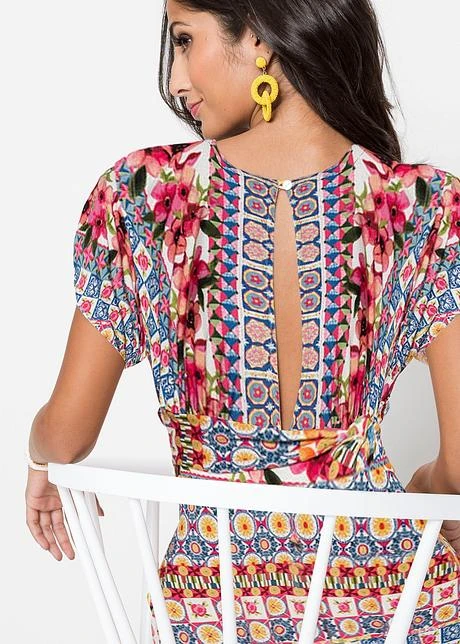 Robe Longue Avec Lien à Nouer En Taille Courte 8 Robe Longue Avec Lien à Nouer En Taille Courte - Afbeelding 6