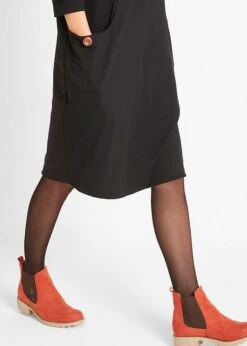 Robe Ballon Longueur Genou En Punto Di Roma Avec Poches, Manches 3/4 -Venus Mode Winkel 19302917 DaSQbaCD